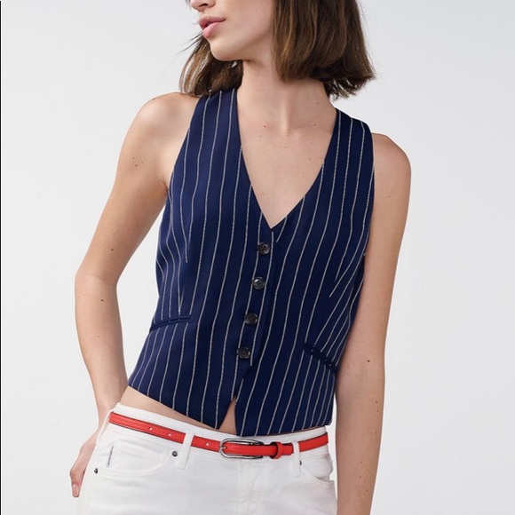 Armani Exchange Tailored Striped Vest Top XS - Picture 3 of 12